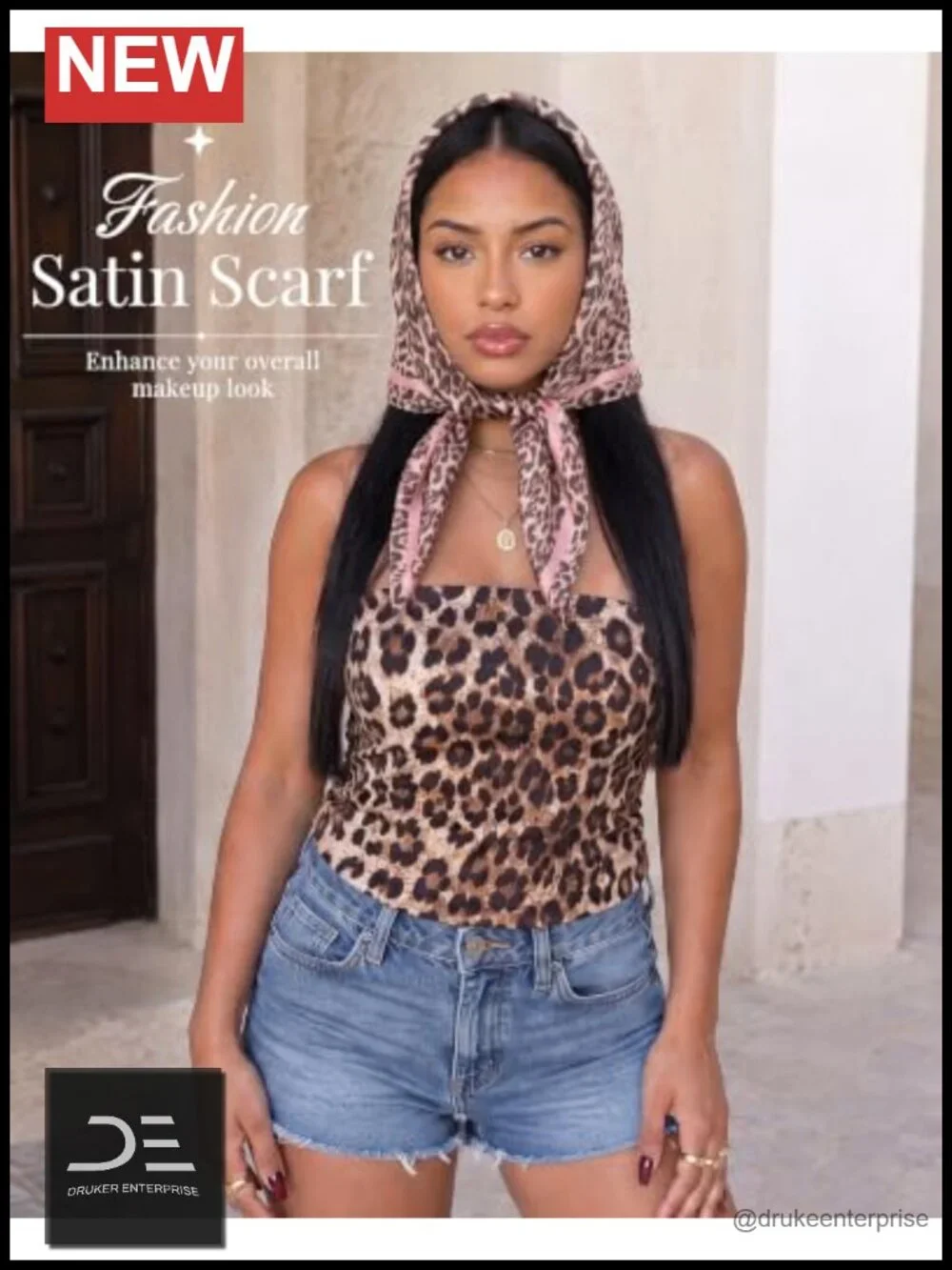 Satin Hair Scarf for Women Square Head Scarf Neck Kerchief Bandana